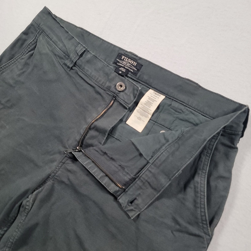 Filson Granite Mountain Shorts Mens 36 Gray Cotton Stretch Outdoor 5" Chino